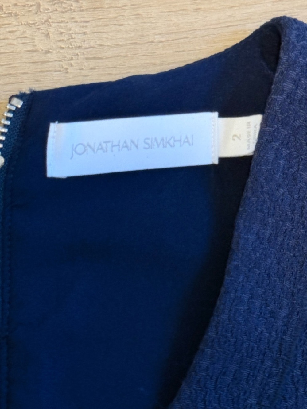 Jonathan Simkhai Navy Puff-Sleeve Mini Dress - Picture 5 of 5